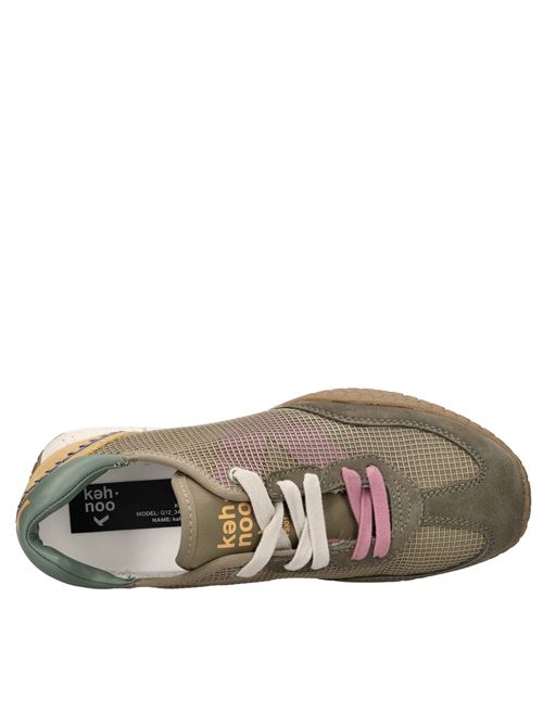 Sneakers in camoscio ecopelle e tessuto KEH NOO | S00KW9757KHAKY-PURPLE-GIALLO